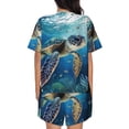 thumbnail image 6 of Sigee Watercolor Turtle4 for Sleepwear Casual Pjs with Pockets Women's Pajamas Sets Shorts 2 Piece Short Sleeve Lounge Sets X-Large, 6 of 9