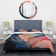 thumbnail image 3 of Designart "River of Pink and Gold Liquid Ink" Abstract Liquid ink Bedding Covert Set - Abstract Pink Modern Bed Set With 2 Shams, 3 of 5