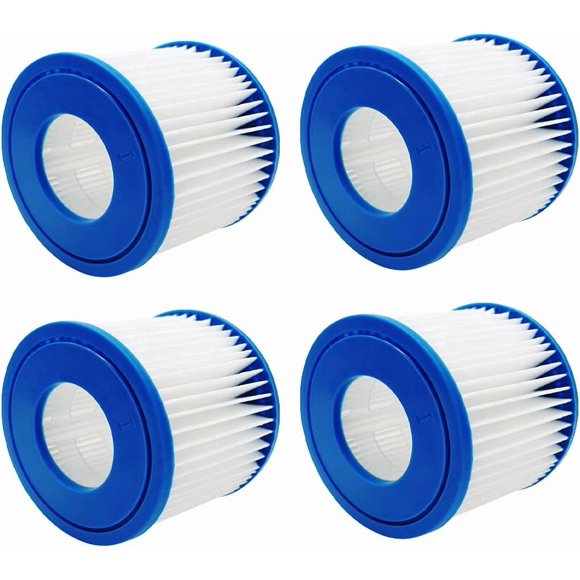 4 Pack Swimming Pool Filters Compatible with Best-Way Type I, Replacement Cartridge for Flowclear 58381 58511E