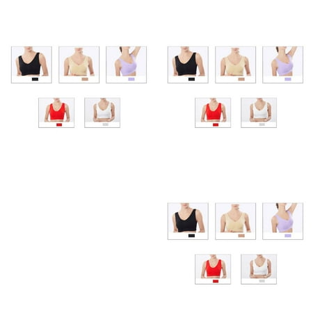 

Widealiff 3pcs Women Wirefree Seamless Sport Bra Girl Breathable Push Up Yoga Running Top
