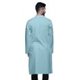thumbnail image 5 of Atasi Mens Summer Kurta Shirt Printed Long Kurta Cotton Poplin Ethnic Shirt, 5 of 7