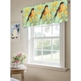 thumbnail image 6 of Yellow Sage Green Floral Curtain Valances for Windows, Vintage Summer Bird Botanical Kitchen Valance Window Treatment, Light Filtering Block Curtains for Bathroom/Bedroom/Living Room 42'' x 12'', 6 of 9