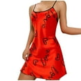 thumbnail image 5 of Sakmal Red Moomoo Sleepwear for Women Spaghetti Straps Casual Short Nightshirt Sleeveless Heart Print Chemises for Women, 5 of 5