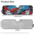 thumbnail image 3 of Psesaysky Tropical Sea Turtle Flower Car Windshield Sun Shade for Car Front Window Block UV Rays Foldable Sun Visor Protector Sunshade to Keep Your Vehicle Cool 52.95”x 16.14”, 3 of 7