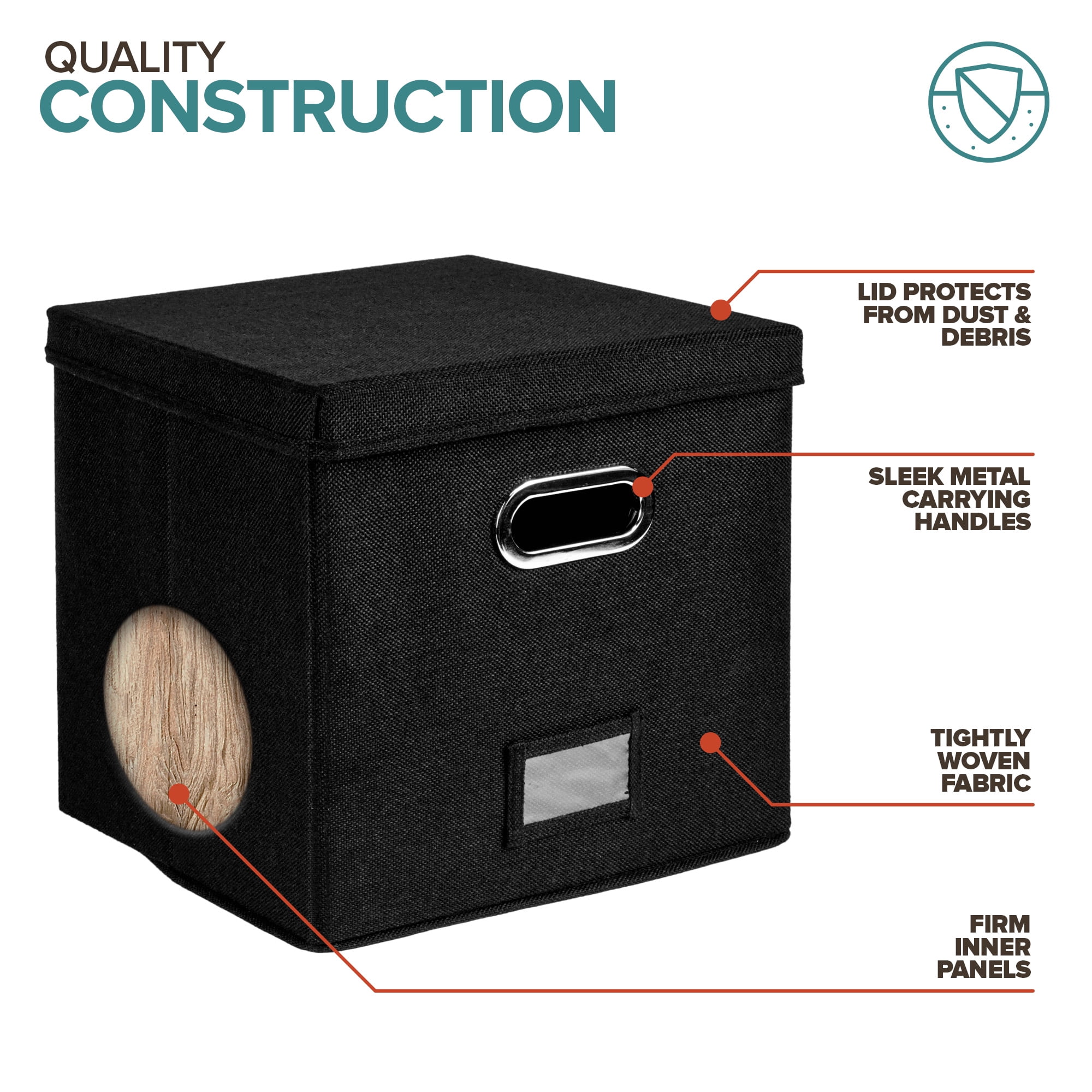 Vinyl Record Album Storage Cubes - Stackable, Eco, Safe - Way Basics