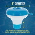 thumbnail image 4 of U.S. Pool Supply Pool & Spa Floating Chlorine & Bromine 1" Tablet Dispenser, 5" Diameter, Collapsible Floater, 4 of 6