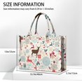 thumbnail image 3 of Large Capacity Tote Bag,Multicolor Christmas Deer Pattern Handbag Fashion Luxury Tote Bag,15.7"x13"x 5.1" Inches,Laptop Compatible, 3 of 6