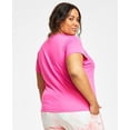 thumbnail image 2 of ID Ideology Plus Size Birdseye Mesh T-Shirt Pink Stone 1X, 2 of 3