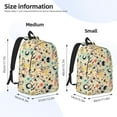 thumbnail image 3 of Honeii Rockets Print Canvas College Laptop Backpack, Durable Rucksack Travel Notebook Bag School Backpack Book Bag for Men Women-Small, 3 of 7