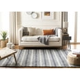 thumbnail image 3 of SAFAVIEH Marbella Christabella Striped Area Rug, Grey/Chocolate, 8' x 10', 3 of 11