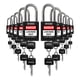 thumbnail image 1 of Juego de candados Lockout Tagout TRADESAFE, 10 candados negros con llave, 1 of 9