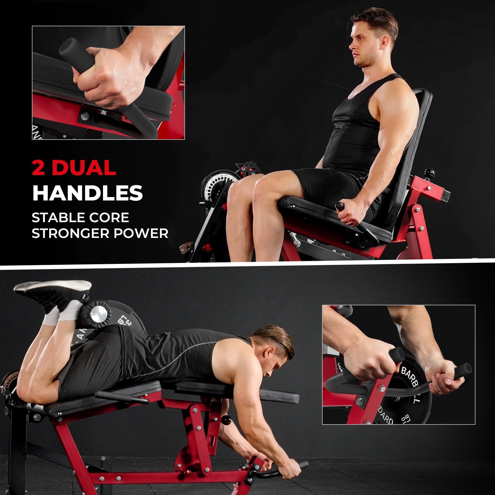 Syedee Leg Extension and Curl Machine, Seated Leg Extension and Lying Curl Machine for Home Gym, Leg Workout with Cable System with 230 Weight Plates