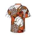 thumbnail image 1 of Balery Various Pumpkins Camisas hawaianas de manga corta para hombre, camisas playeras de corte holgado, camisas de vacaciones con botones,Large, 1 of 7