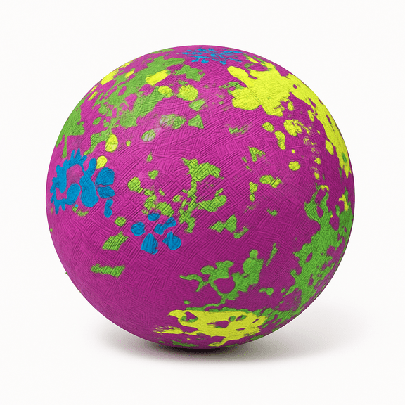 Seasonal Supply Co. Brand 8.5in Splatter Playground Ball, Pink Youth Kickball/Soccer Sports Ball