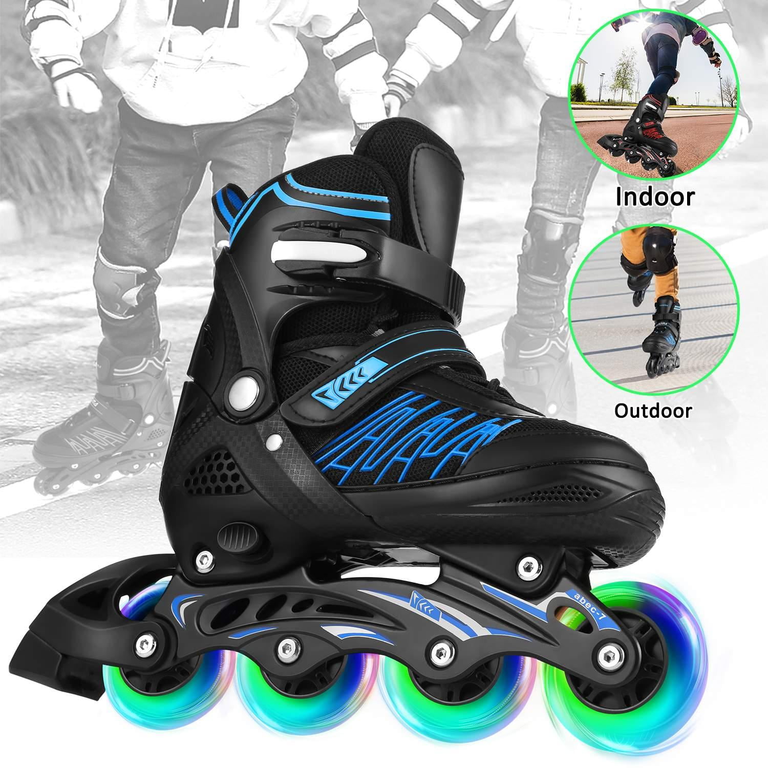 Inline Roller Skates with Flashing Wheel Adjustable Light Up Blades Kids Gifts 