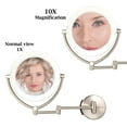 thumbnail image 3 of Rucci M1000 13.5 in. 1x & 10x Magnifying Lighted Makeup Vanity Mirror with 3 Touch, 3 Tones, AC Adapter & Battery, 3 of 8