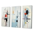 thumbnail image 3 of Designart "Beige Blue Suprematism Serene composition III" Abstract Wall Art Set Of 3 - Multi-Color Suprematism Canvas Set For Living Room Decor, 3 of 7