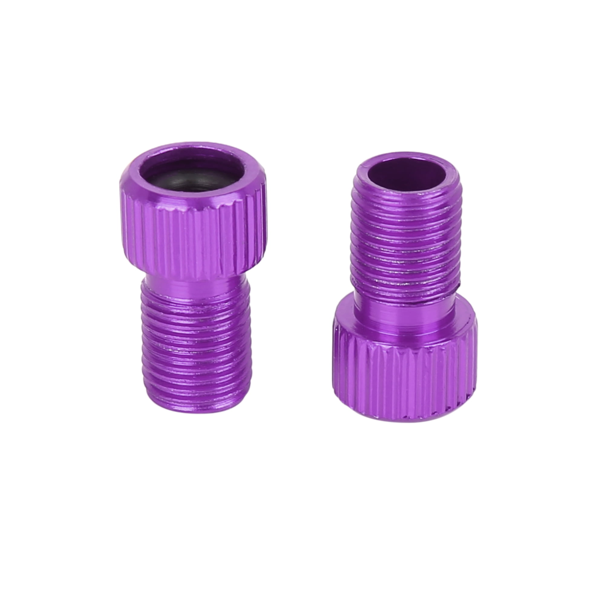 Purple Metal French to American Air Compressor Bicycle Bike Valve  Adapter 2pcs