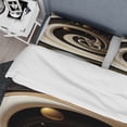 thumbnail image 4 of Designart "Metallic Swirling Blend VII" Modern Bedding Covert Set - Abstract Spirals Black Abstract Bed Set With 1 Sham, 4 of 6