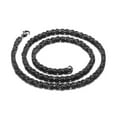 thumbnail image 2 of HOOUN Mens Vintage Black Stainless Steel King Chain Byzantine Chain Necklace 5mm 28'', 2 of 8