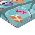 thumbnail image 2 of Ambesonne Christmas Fitted Sheet, Owl Family Tree, Twin XL Size, Multicolor, 2 of 3