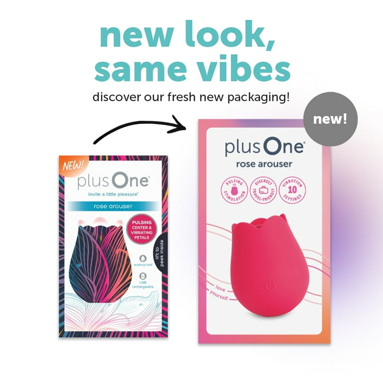 plusOne Clitoral Stimulating Rose Vibrator with USB Charging Cable, 10  Pulsing Settings, Waterproof
