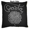 thumbnail image 2 of PKQWTM Pasta Word Spaghetti Snarl Drawn Chalkboard Reversible Mermaid Cushion Cover Home Decor Sequin Pillow Case Size 20x20 inches, 2 of 2