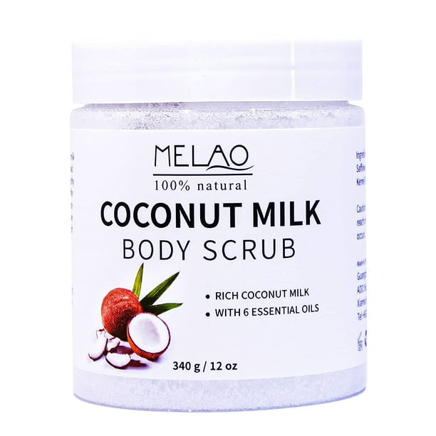 MELAO Exfoliation Coconut Milk Body Scrub Natural organic botanical