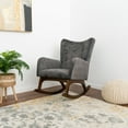 thumbnail image 3 of Logan Modern Indoor Livingroom Fabric Rocking Accent Chair in Gray, 3 of 6