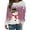 Pink2, variant on Fiaer Christmas Sweatshirts Women Snowman Snowflake Graphic Long Sleeve Pullovers Plus Size Crew Neck Loose Fit Trendy Tops Red XL