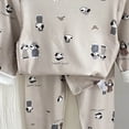 thumbnail image 4 of masbird Toddler Baby Boy Girl Pajamas Set Kids Sleepwear 2 Pcs Pjs Long Sleeve Top and Pants Jammies Sets Fall Winter 6-12 Months 12-24 Months 2t 3t 4t 5t 6t 7t 8t 9t(Khaki,11-12 Y), 4 of 4