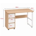thumbnail image 2 of Escritorio para Computadora con 3 Cajones, Mesa de Oficina Minimalista con Patas Reforzadas y Amplio Espacio, Ideal para Estudio, Gaming y Trabajo, 2 of 8