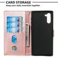 thumbnail image 5 of Wallet Case for Galaxy Note 10+ Plus 6.8" 2019, Allytech Flip Leather Folio Stand Cash Cards Holder Zipper Pocket Protection Shockproof Retro Book Style Cover for Samsung Galaxy Note 10 Plus,Rosegold, 5 of 11