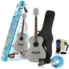 Bundle Pixie Acoustic Guitar Starter Pack Silver Sparkle