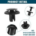 thumbnail image 3 of Unique Bargains Fender Liner Clips for Honda Accord No.91504-SF4-003/91512-SM4-003/91512-SX0-003 Black 100Pcs, 3 of 4