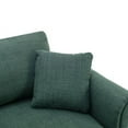 thumbnail image 5 of Sectional Sofa Couch,L Shaped Upholstered Sofa Couch with Movable Ottoman,Modern Linen Accent Sofa Set with Wood Legs for Home, Apartment, Office, Emerald, 5 of 7