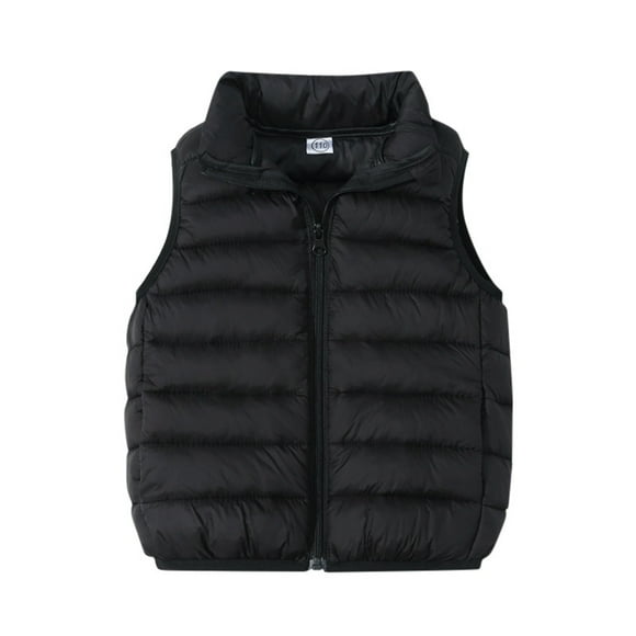 2025 UniVest Stand Coat forUp Collar Zip Up Boys Racing Jacket Sleeveless Jacket for Winter Child Down Jacket