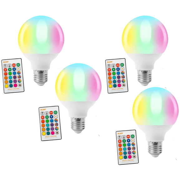 4 FOCO LED INTELIGENTE DE 16 COLORES + 4 EFECTOS DE ILUMINACION CON CONTROL