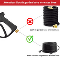 thumbnail image 6 of High Pressure Washer Gun Kit 4000 PSI Short Pressure Washer Spray Gun M22-14mm/15mm Fitting with 5 Spray Nozzle Tips for Car Pressure Power Washers, 6 of 7
