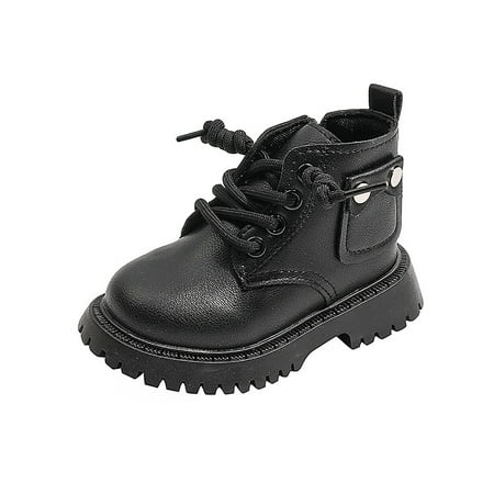 eileial Kids Cowboy Boots for Boys Girls Cowgirl Cowboy Boots Square Toe Mid Calf Riding Shoes Little Kid/Big Kid Black 30