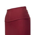 thumbnail image 4 of Made by Olivia Women's Basic Foldable High Waist Regular and Plus Size Maxi Skirts, 4 of 4