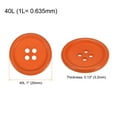 thumbnail image 2 of Unique Bargains Boutons de Couture Plats Ronds en Résine Orange à 4 Trous (100 Pcs), 2 of 5