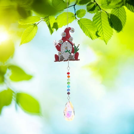 

Home Decor Diamond Painting Point Drill Wind Chime Pendant Handmade DIY Crystal Door Decoration Room Decor Wall Bedroom