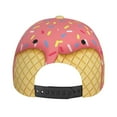 thumbnail image 6 of Disketp Pink Ice Cream Print Baseball Caps For Outdoor Sports Fashion Casual Outdoor Caps Men Women, 6 of 9