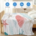 thumbnail image 4 of Teal Red Coastal Nautical Cooling Blanket,Lightweight Summer Throw Blanket with Double Sided Cold Effect,Beach Sea Turtle Ocean Coral Starfish Picnic Blankets Bed Sheet for Hot Sleepers 60"x80", 4 of 8