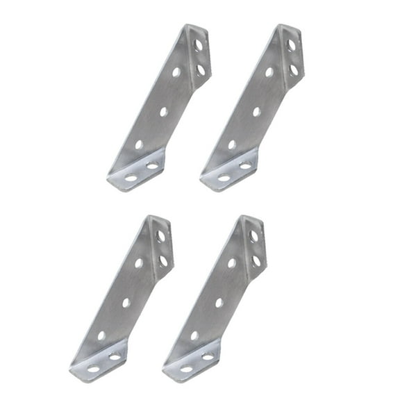 Metal Corner Brackets for Fixing Silver Stainless Steel 90 Degree Right Angle Bracket Set of 5
