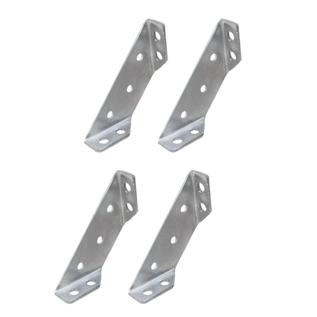 OULII Lot de 5 Attache d'Angle Droit Acier Inoxydable Argent pour Usages Généraux