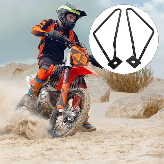 Raindrops 1 Pair Universal Motorcycle Saddlebag Support Bracket Metal Black 34.0x11.0x0.6in For