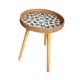 thumbnail image 4 of Mesa auxiliar, mesa auxiliar, mesa auxiliar, mesa auxiliar, cómoda decoración del hogar, mesa de té, mesita de noche para patio, dormitorio, jardín, Pluma gris 60cm, 4 of 8
