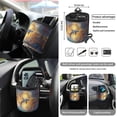 thumbnail image 5 of Renewold Dolphin Bohemian Flower 15 PCS Car Seat Covers Set for Men Women, Seat Protector Steering Wheel Cover Seat Belt Pads Trash Bin Sunglasses Pocket Rear View Mirror Protector Coasters Keychain, 5 of 7